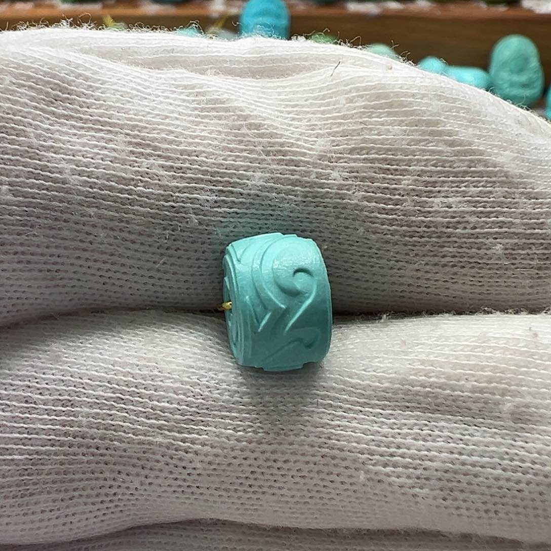 绿松石博古珠 未镶嵌