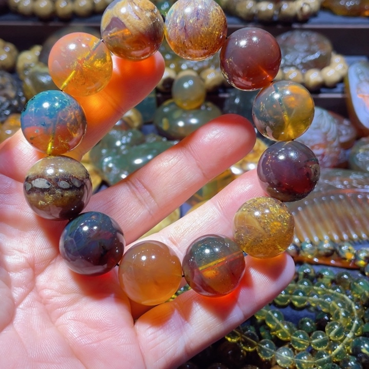 琥珀手链未镶嵌天然