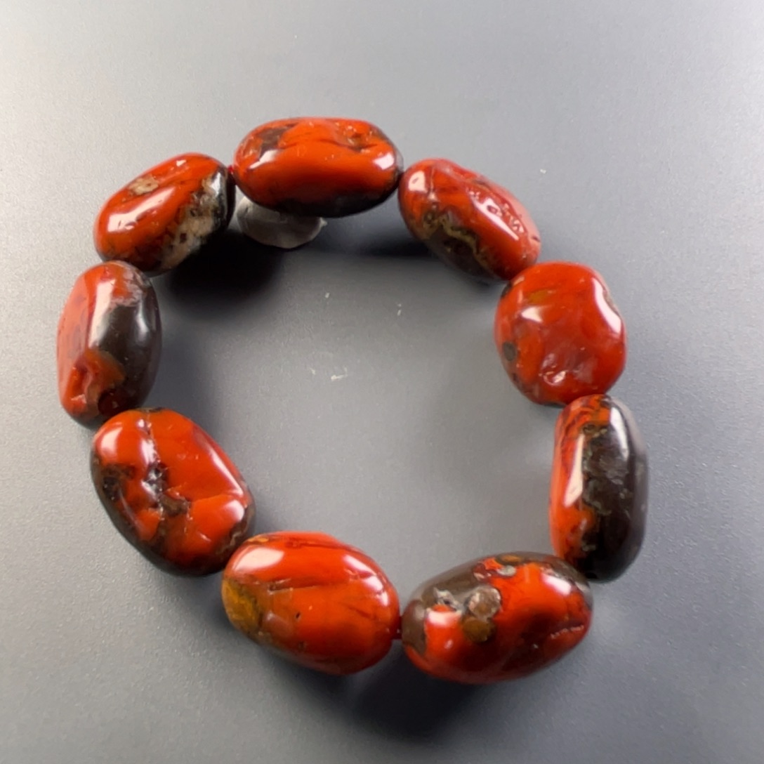 南红玛瑙天然原矿杨柳阿东寨老南红随形单圈未镶嵌