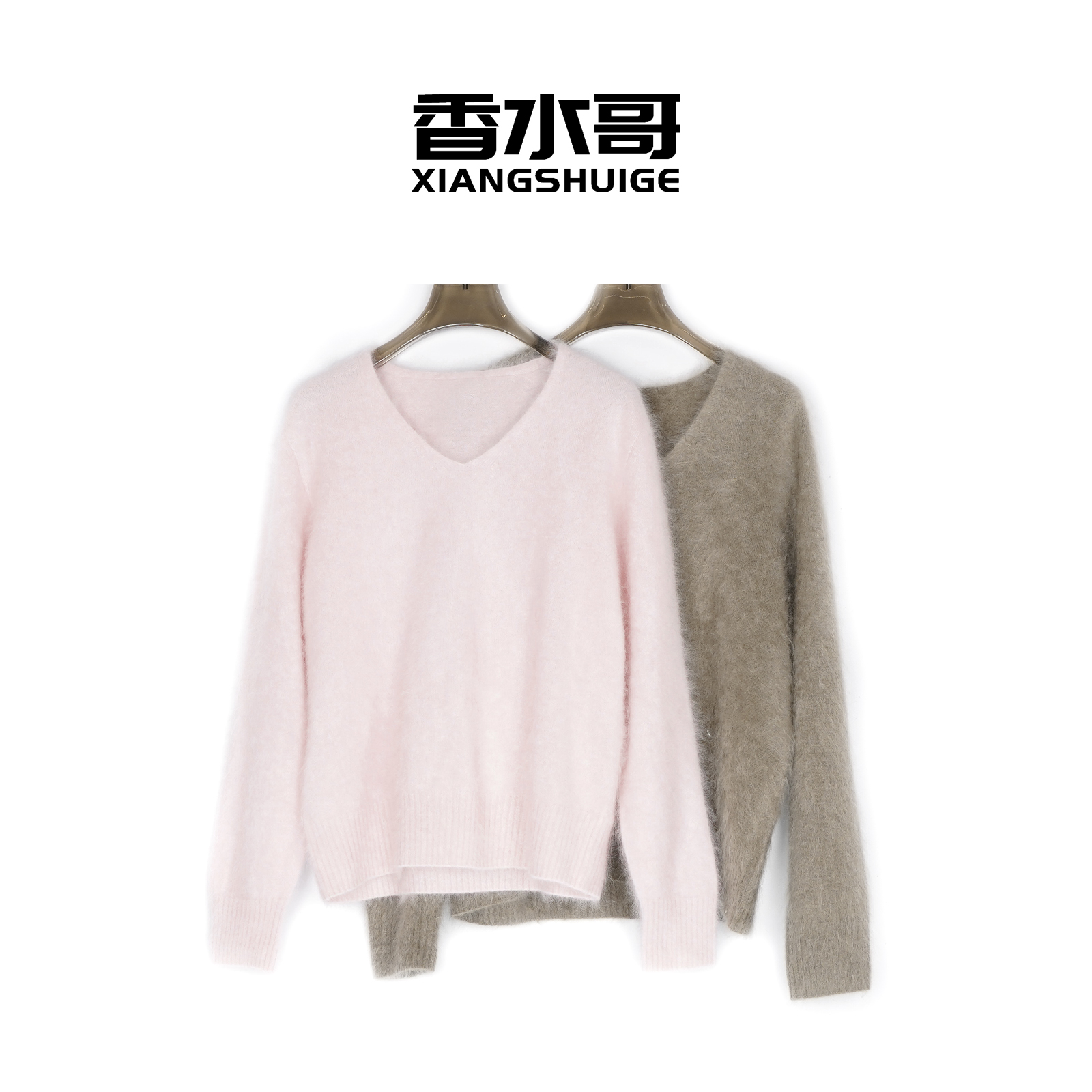 2026春季新款女装时尚轻奢V领羊绒套头衫百搭长袖气质保暖毛衣