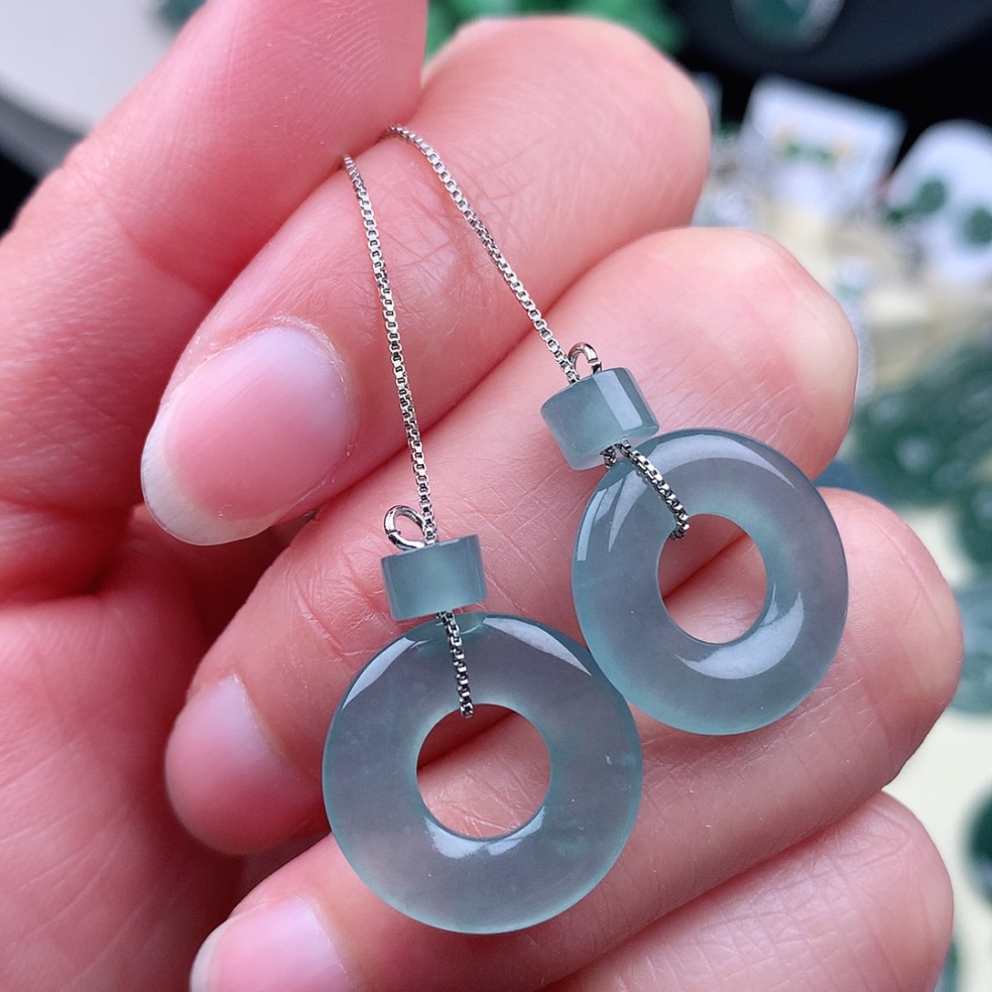 翡翠吊坠(不含链)银S925镶嵌吊坠