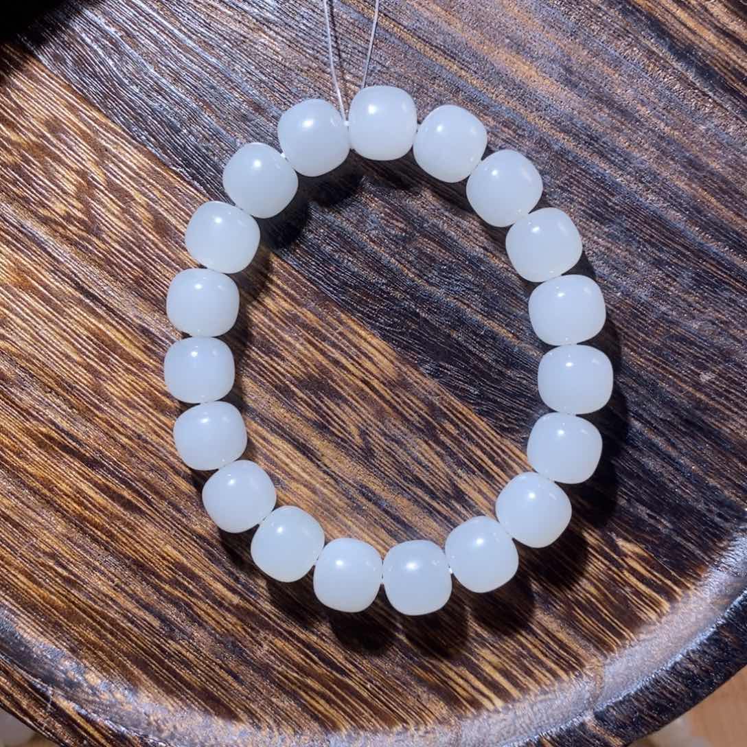 和田玉手串未镶嵌12m老型