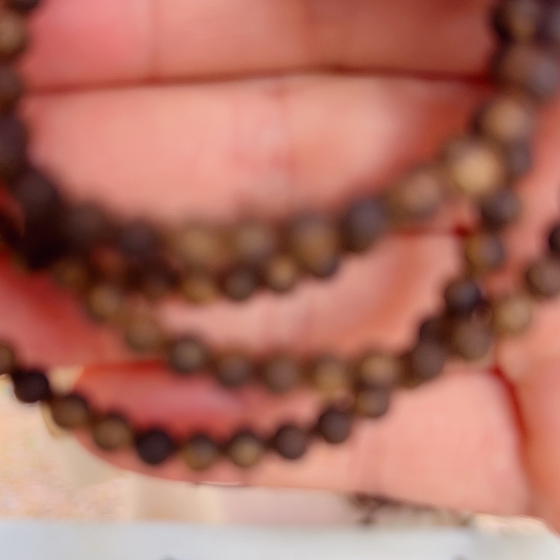 手串沉香张勺子圆珠多圈0.4