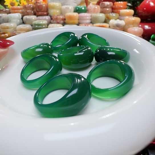 玛瑙/玉髓戒指未镶嵌娜*