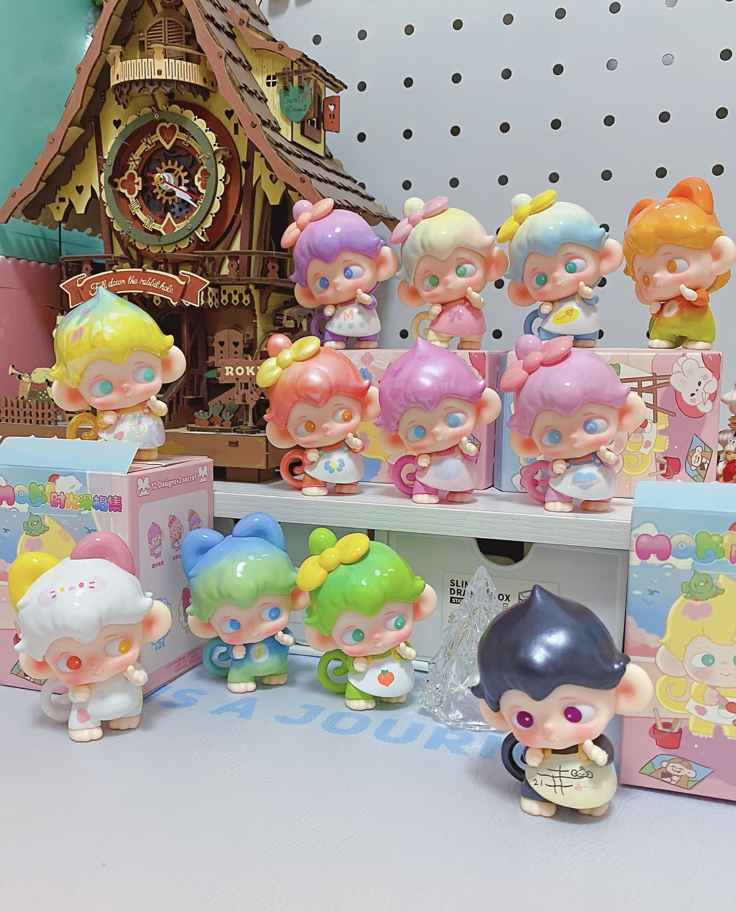 【阿V精选】官方正品潮玩手办MOKI时光漫相集系列mini盲盒摆件