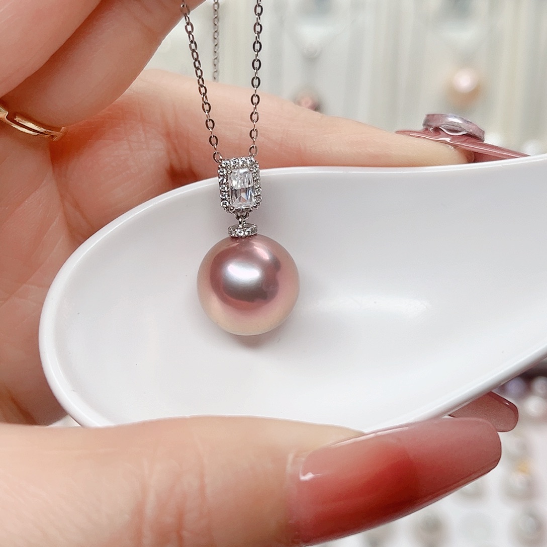 吊坠(赠链)淡水珍珠银S925镶嵌