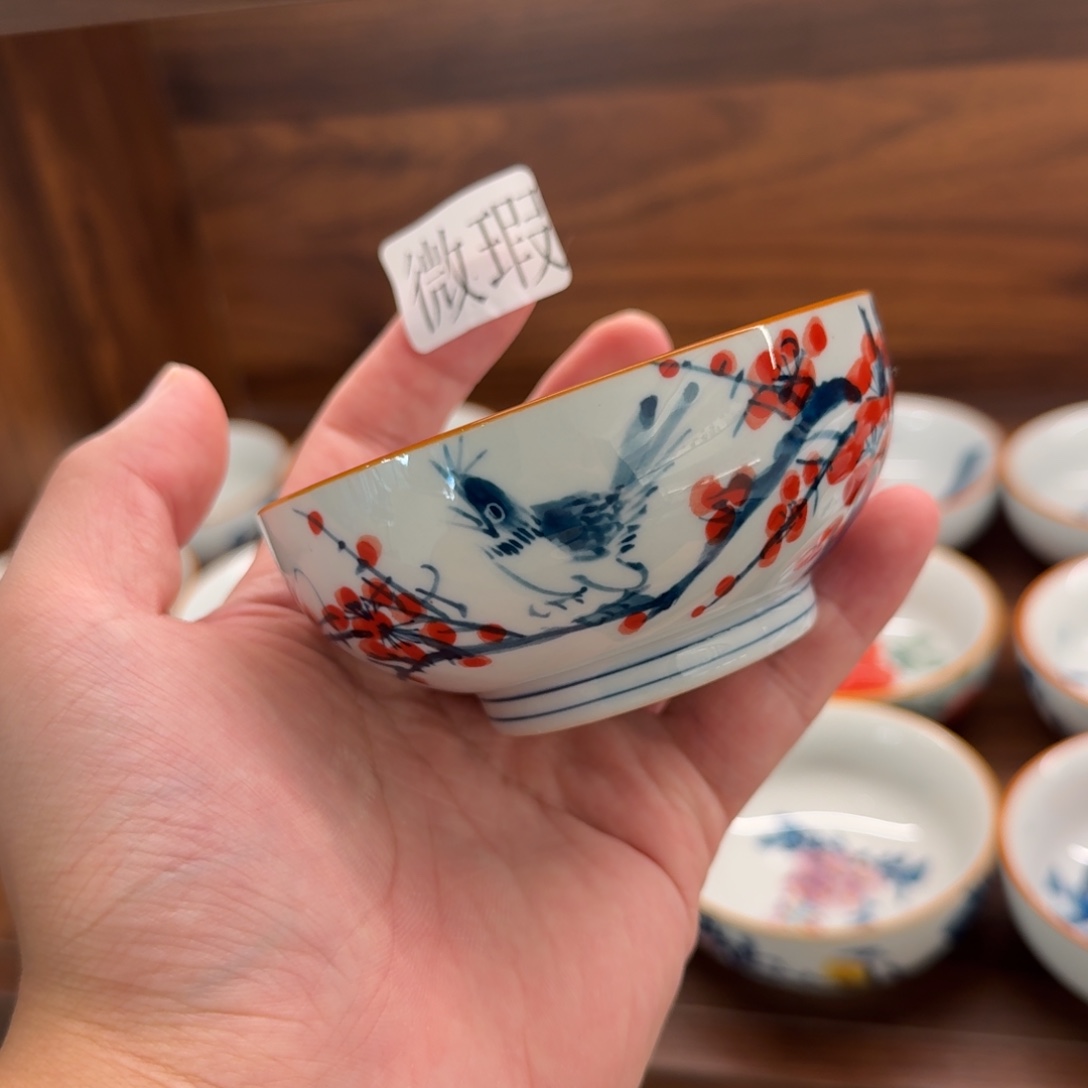 釉下手绘茶具微瑕