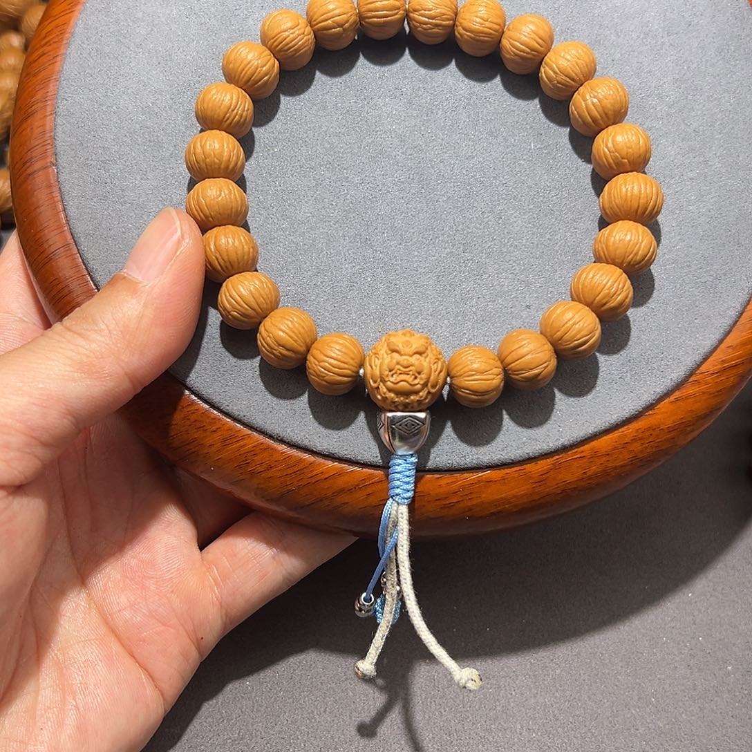 金***金吊坠文玩核桃12同尺银饰款土豪手持