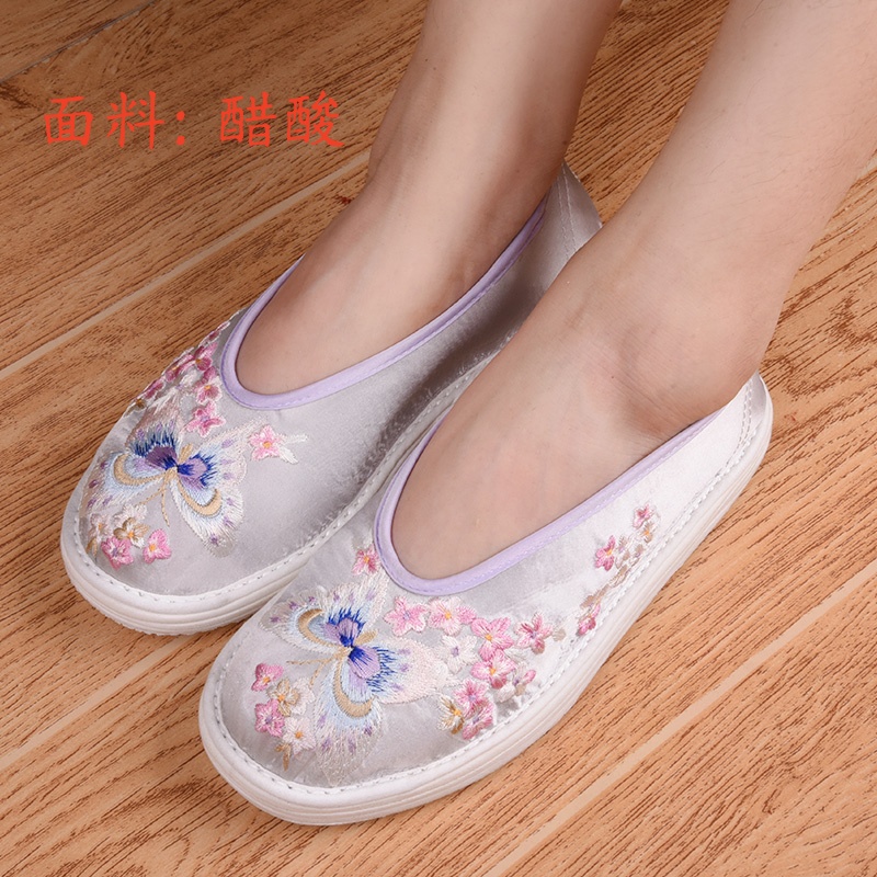 【刺绣蝴蝶】千层底手工布鞋刺绣布鞋传统布鞋民族风布鞋绣花鞋
