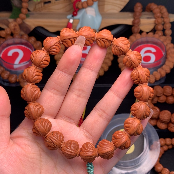 桃核吊坠唐*政1.5野生红魔手串