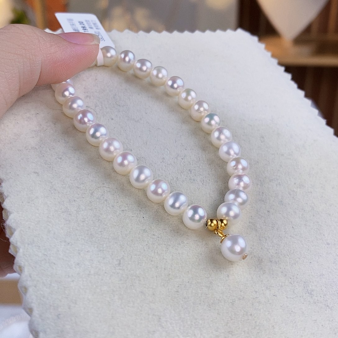 淡水珍珠手绳银S925镶嵌