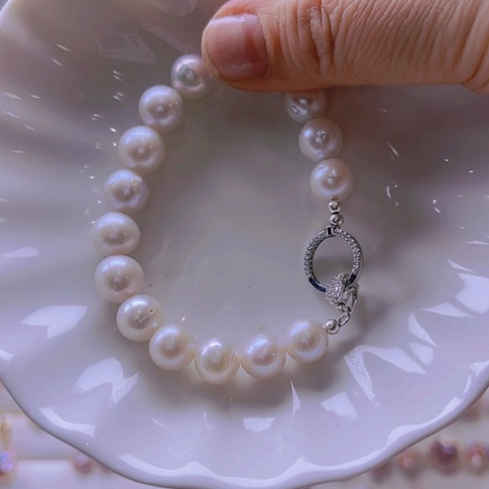 淡水珍珠手绳合金