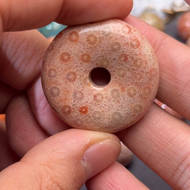 玛瑙/玉髓未镶嵌平安扣硅化玉