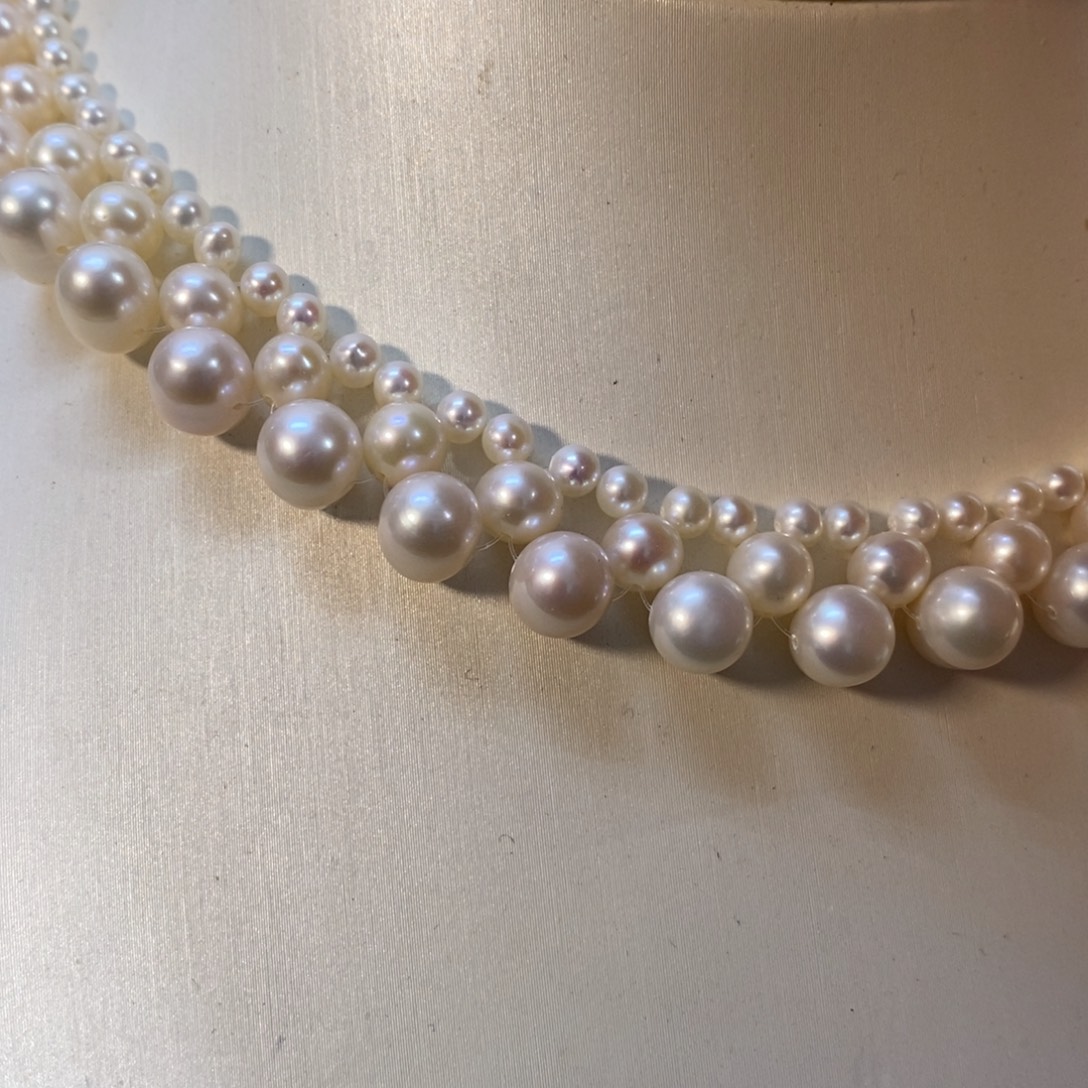 暖***‰项链合金淡水珍珠