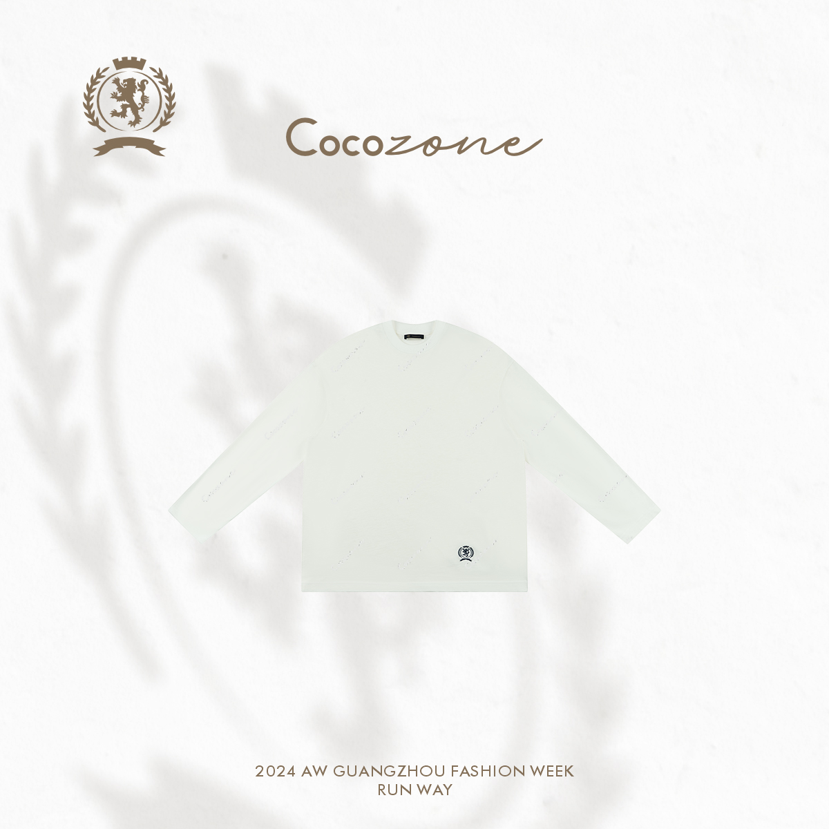 COCO ZONE 刘一一 ”英伦学院“ 棉绵羊毛混纺长袖T恤CC1C2254