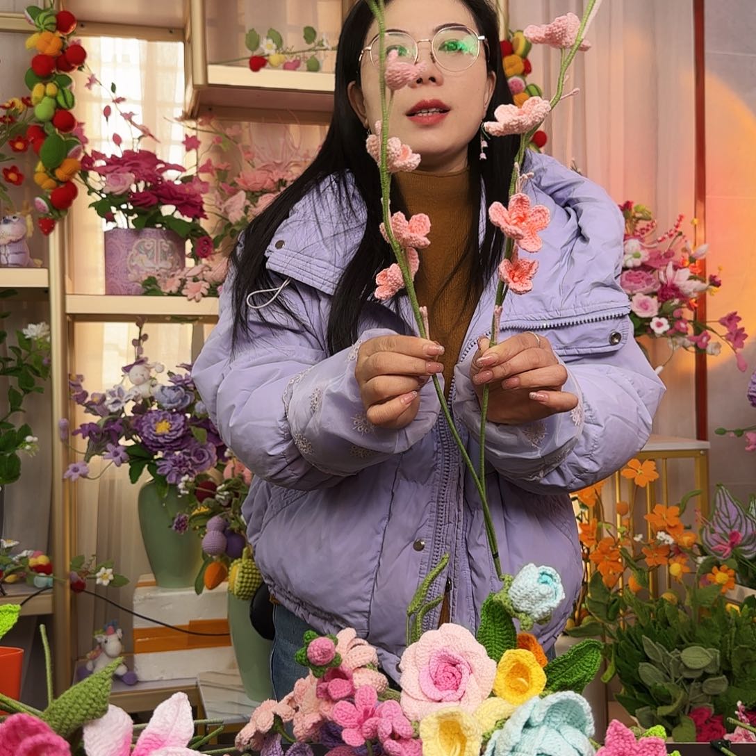 手工钩织设计花束