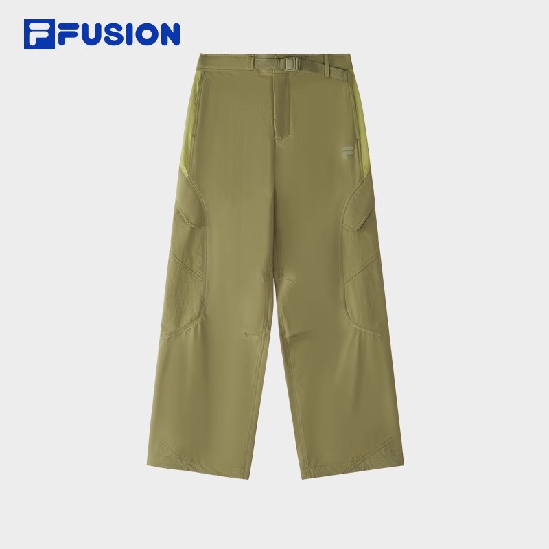 FUSION斐乐潮牌梭织长裤男士2025新款宽松工装裤T11M511807F