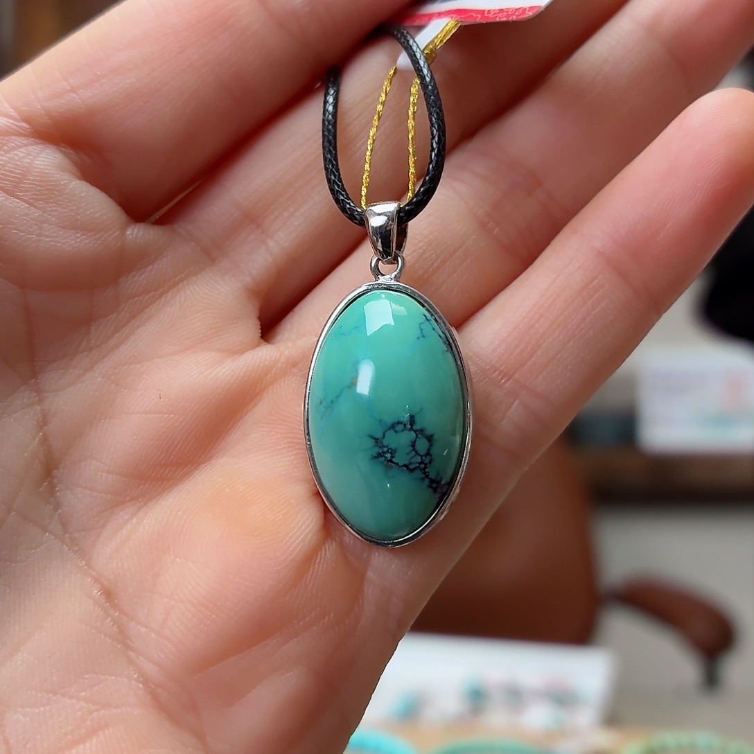 银S925镶嵌绿松石珠宝奇石