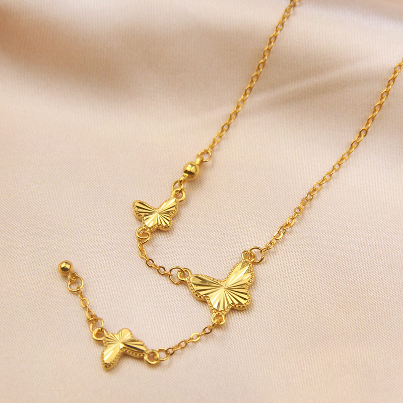 蝴蝶项链女气质轻奢小众项链不掉色锁骨链