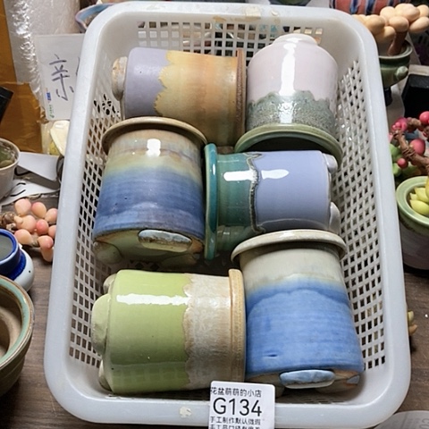 紫砂花盆134微瑕品口径7厘米左右尺寸的