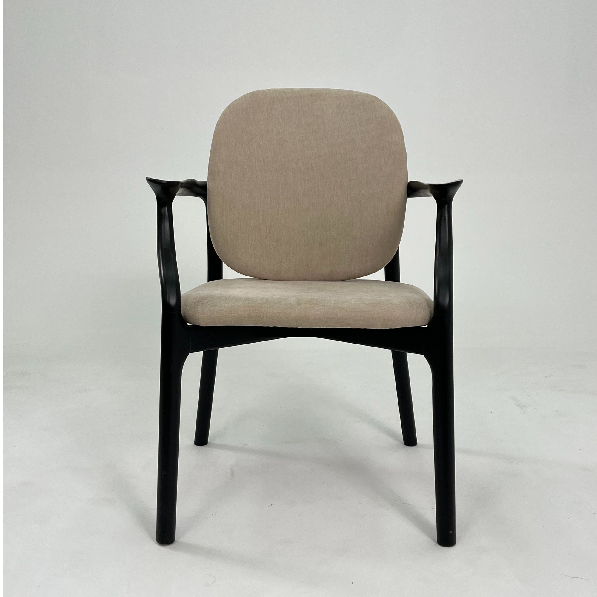 MYRIAD 实木餐椅茶台螺旋椅扶手椅新中式原木家用休闲书桌椅