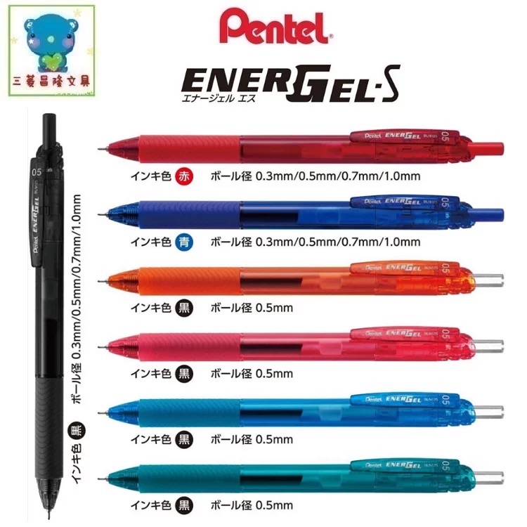 【红墨-发3支】派通125 红色中性笔3支0.5M M