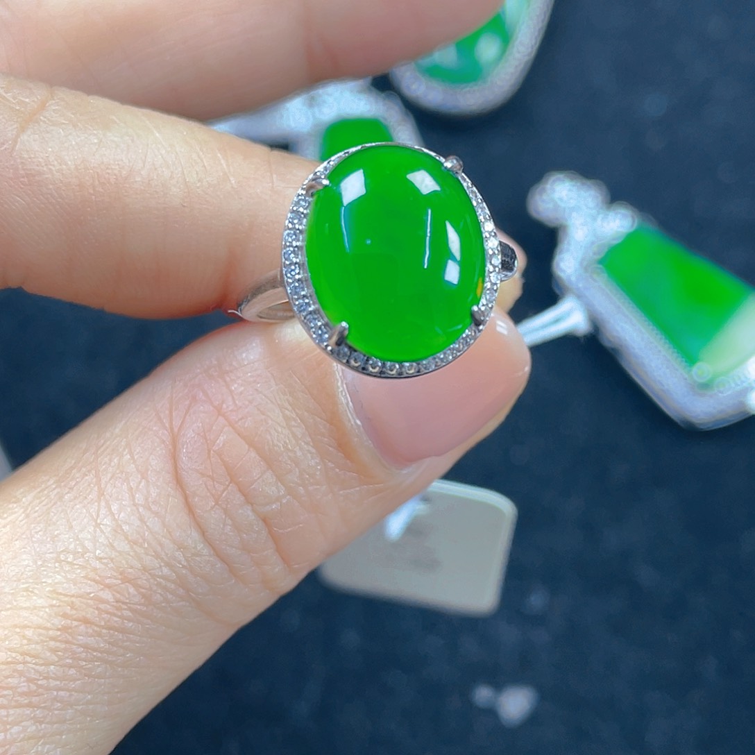 翡翠吊坠(不含链)银S925镶嵌