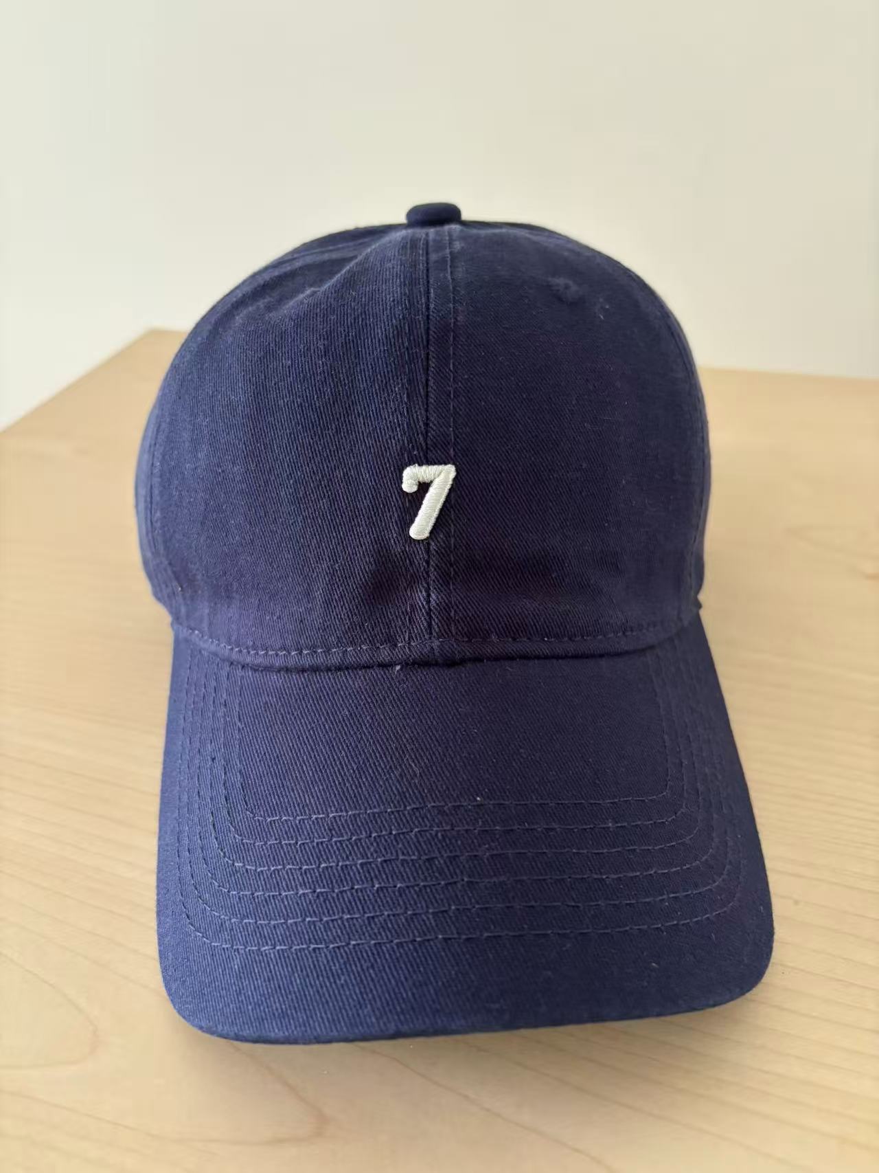 数字7简约棒球帽男女同款