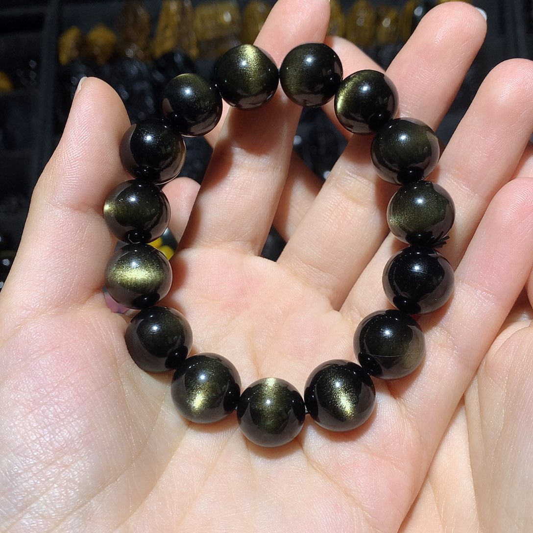 黑曜岩手链未镶嵌东*