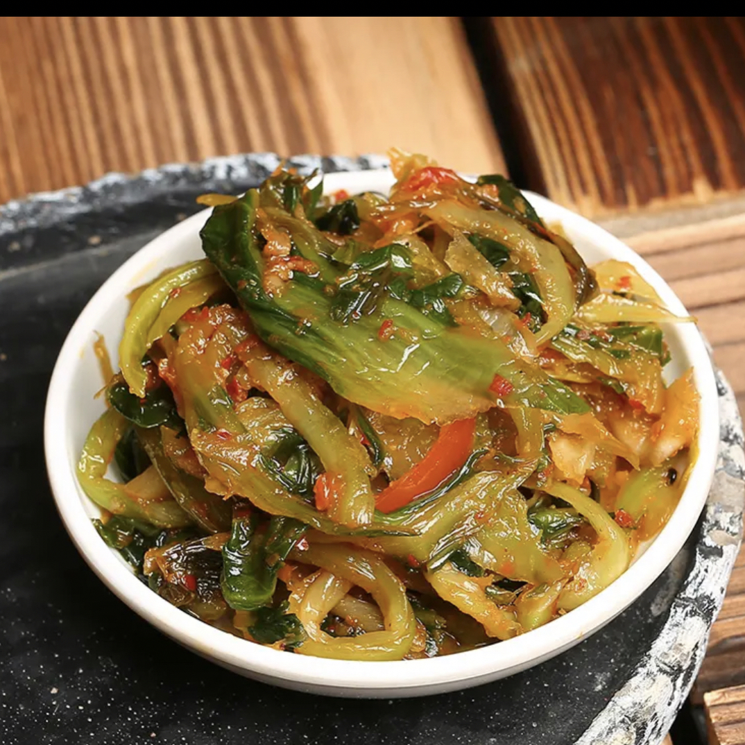 安徽传统美食荻港香菜香辣爽口下饭菜