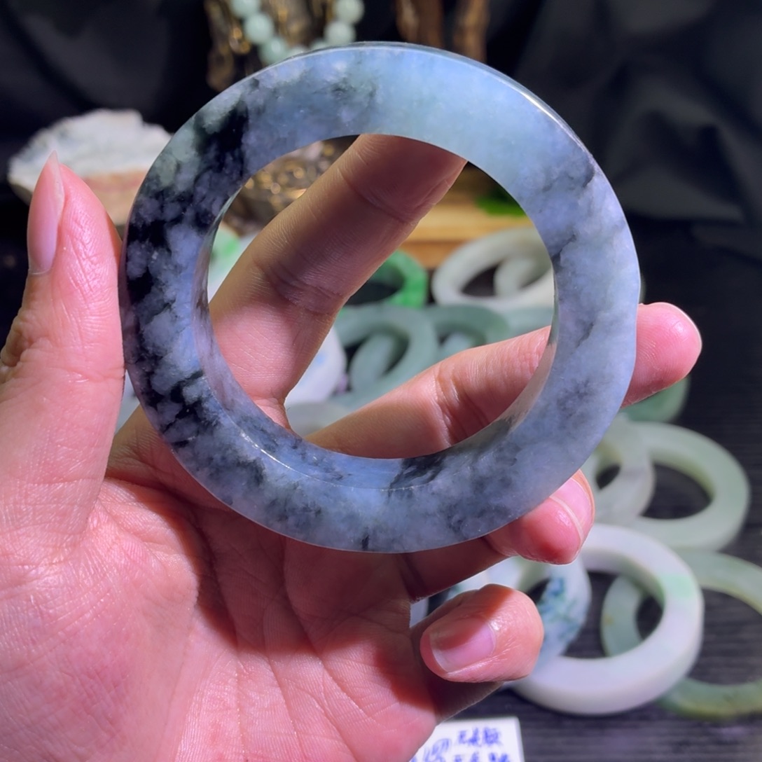 定制翡翠未镶嵌天然翡翠A货毛胚手镯定制