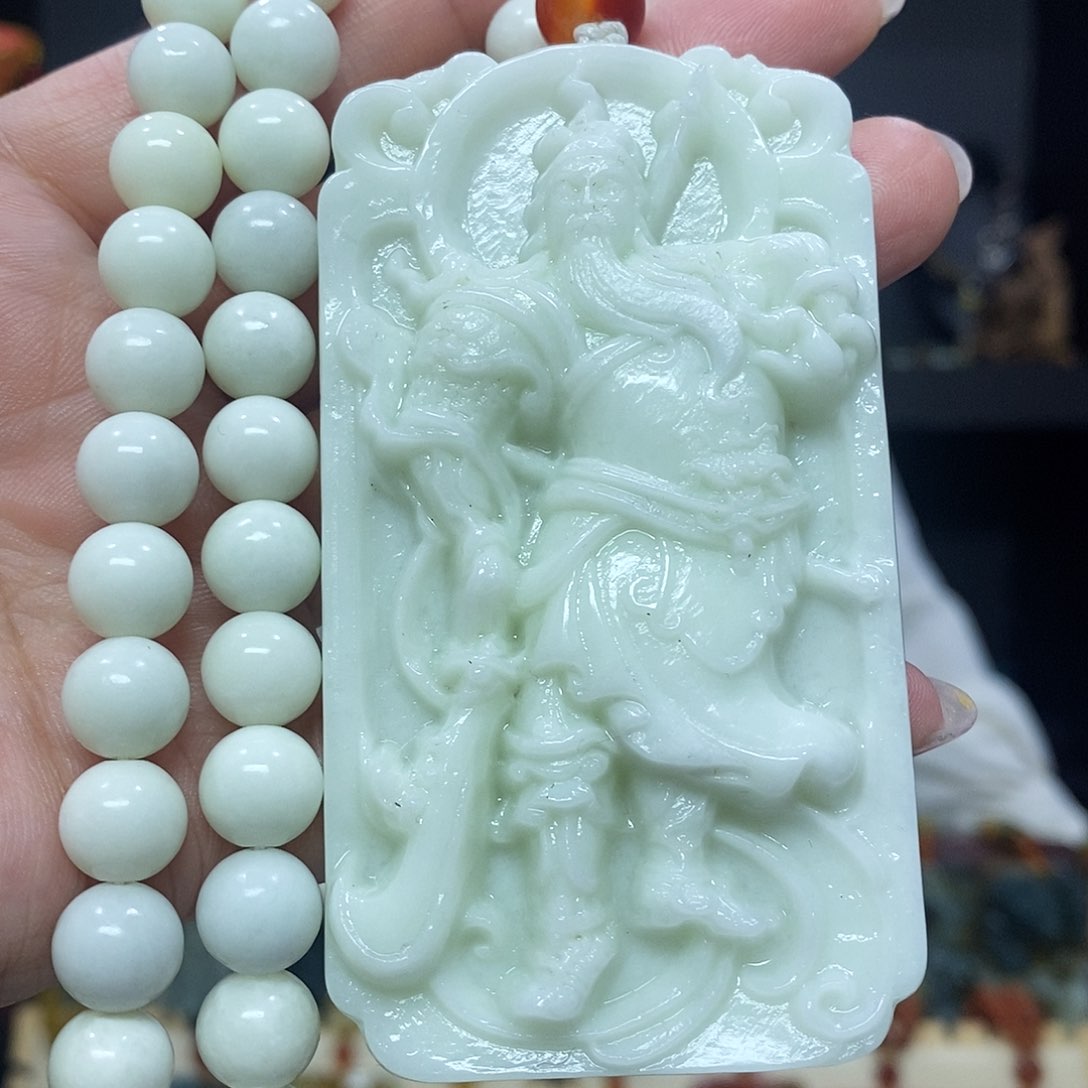 未镶嵌岫玉挂件吊坠项链