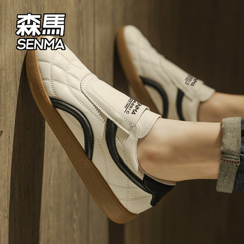 SENMA/森马2025新款夏季潮牌男高级感百搭休闲板鞋透气运动德训鞋