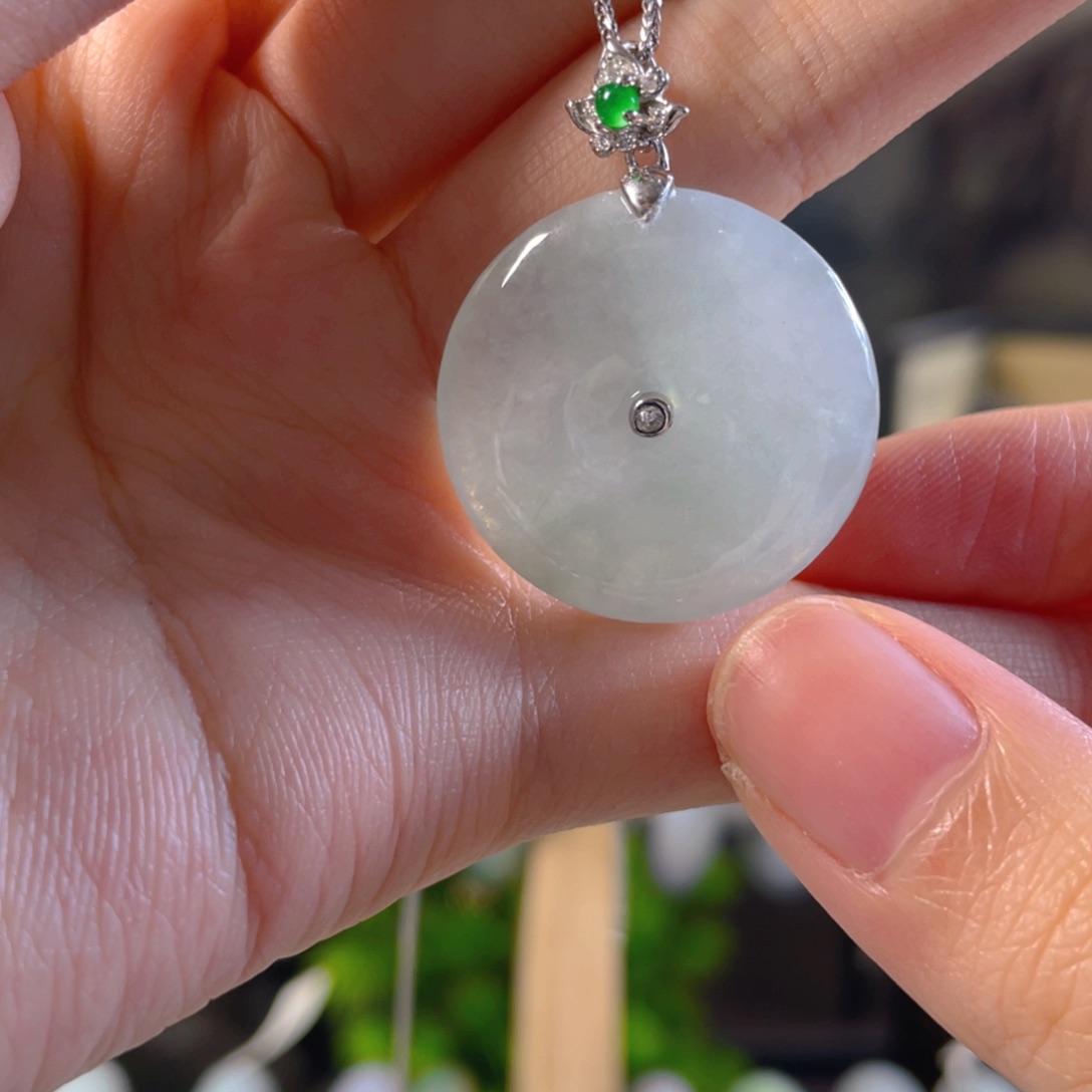 翡翠颈饰银S925镶嵌多样性发1