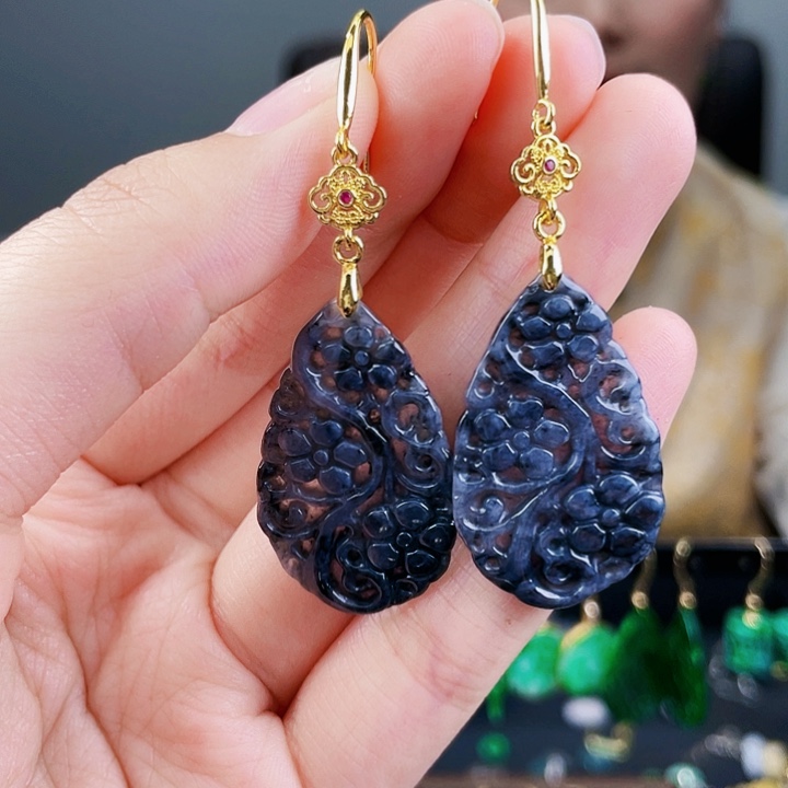 翡翠耳饰未镶嵌饰品