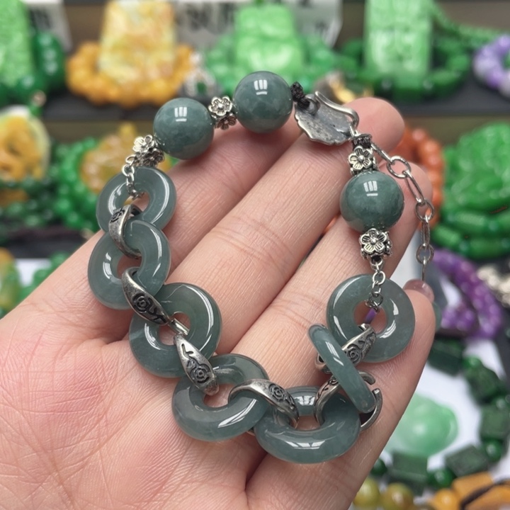 翡翠未镶嵌手链手链50