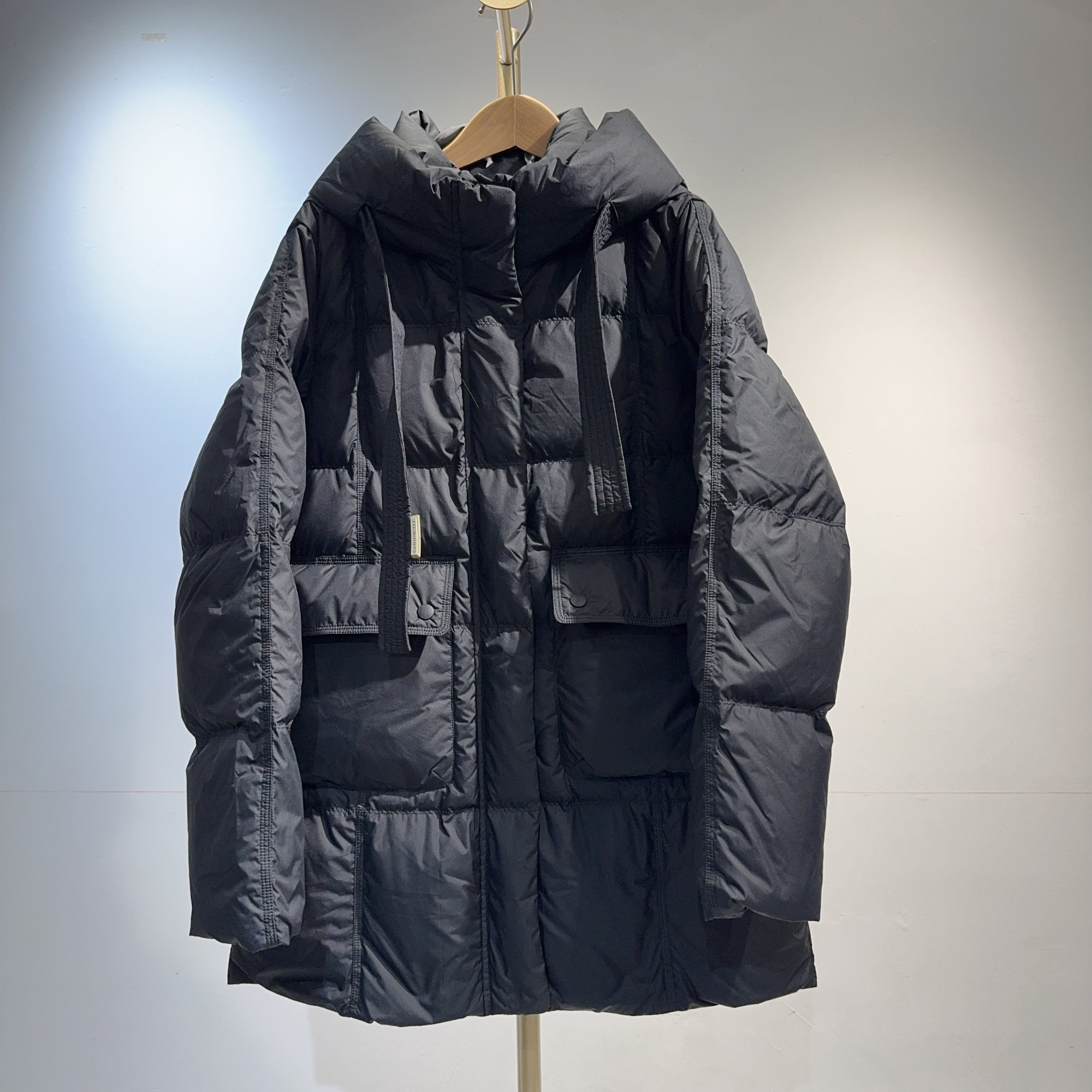 水淼2025冬一手长长加厚无胆羽绒服1408