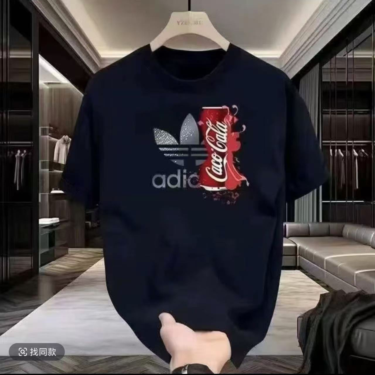 夏季圆领短袖青年宽松型T恤双面百搭大码休闲半袖时尚春夏