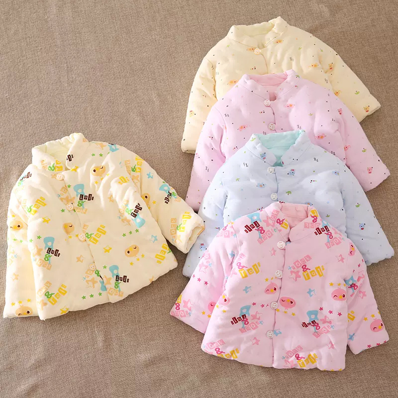 宝宝棉花手工棉袄 新生儿小孩加厚棉衣 婴儿童装幼儿上衣秋冬装