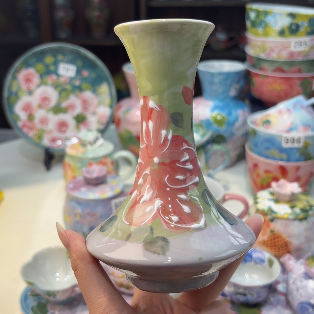 瓷片景德镇手绘高温釉下彩陶瓷茶具