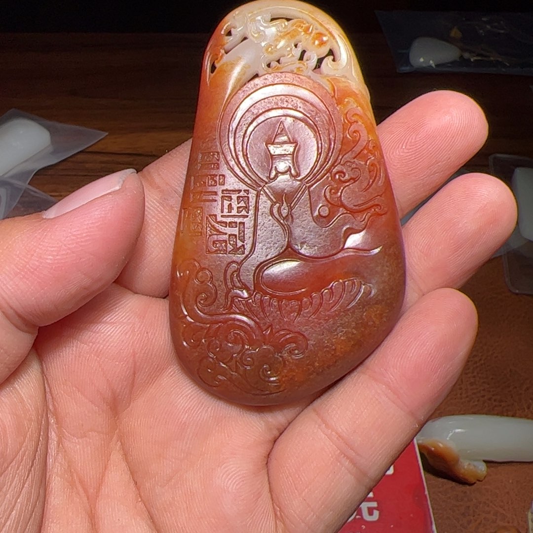 和田玉颈饰未镶嵌海****4