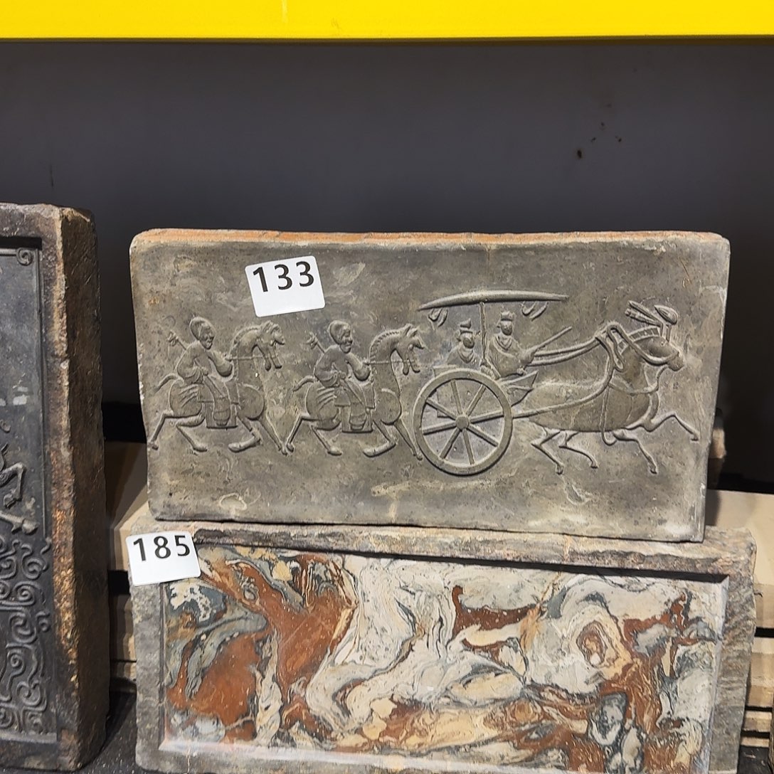 老砖茶台，砚台，画像砖