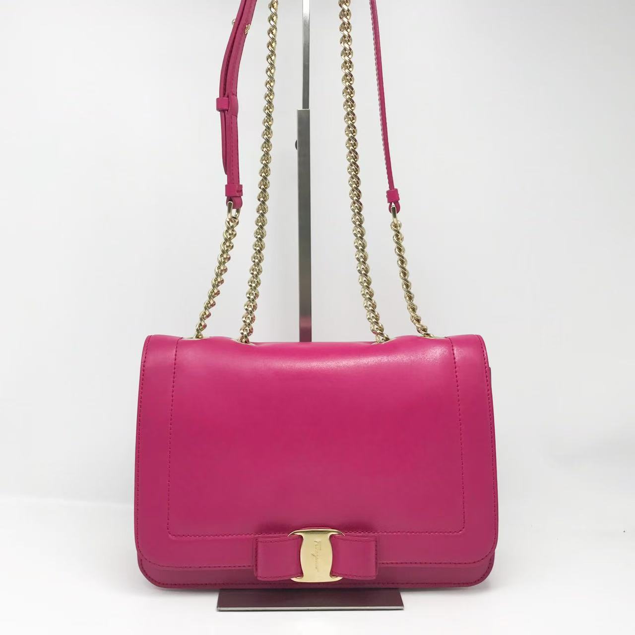 95新 FERRAGAMO/菲拉格慕 洋诚二手 菲拉格慕红色斜挎包