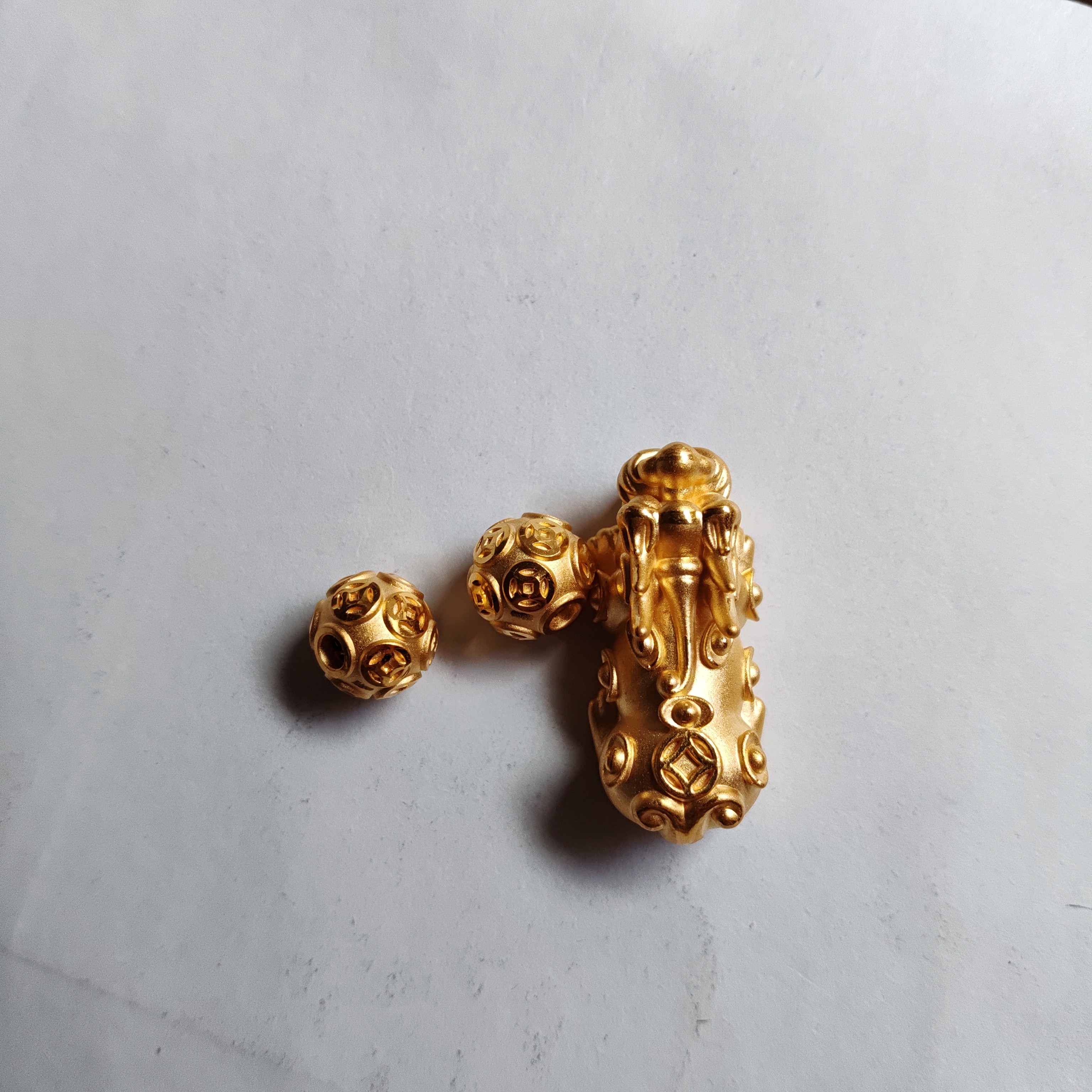 金元宝足金999貔貅珠子首饰