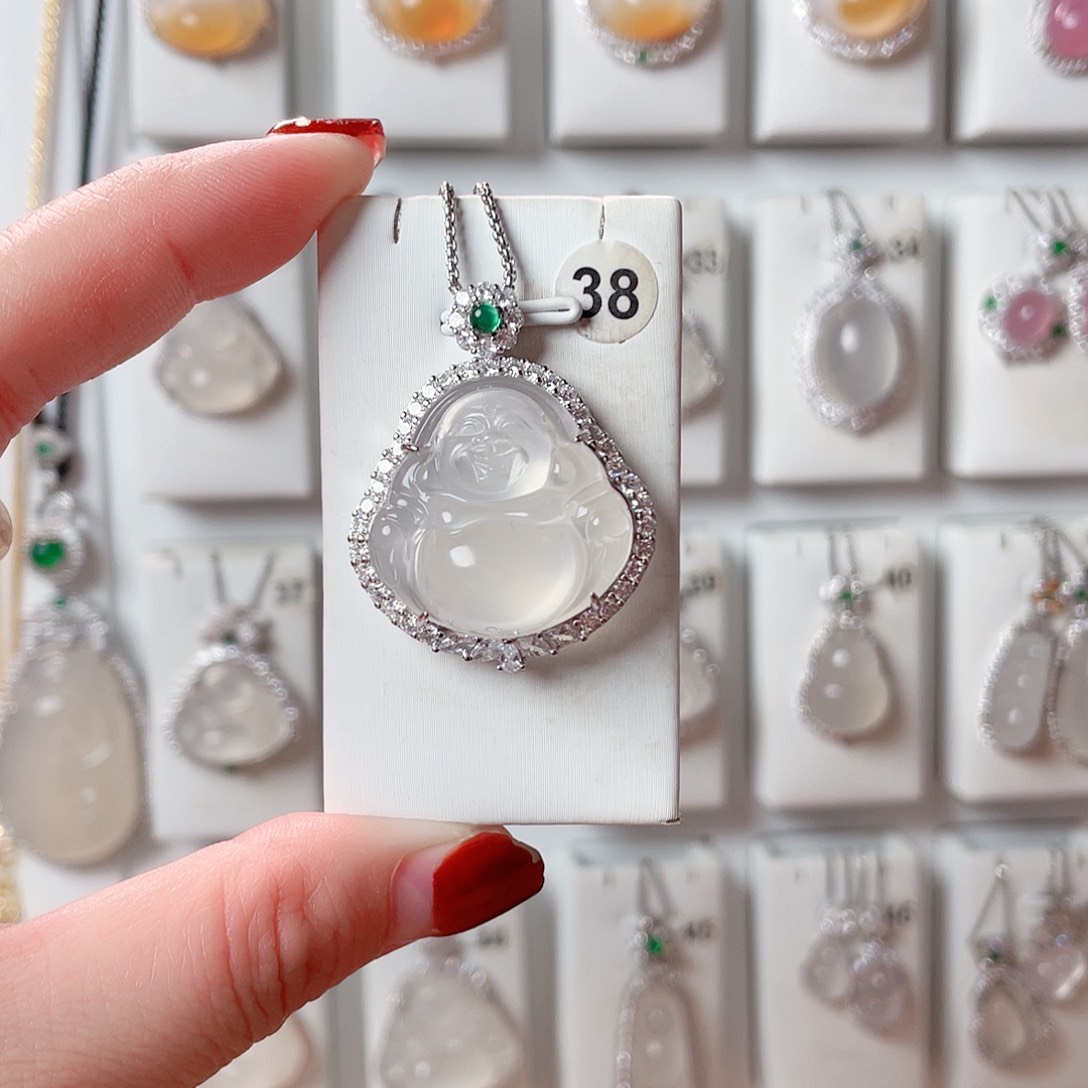 玛瑙/玉髓吊坠(赠链)银S925镶嵌