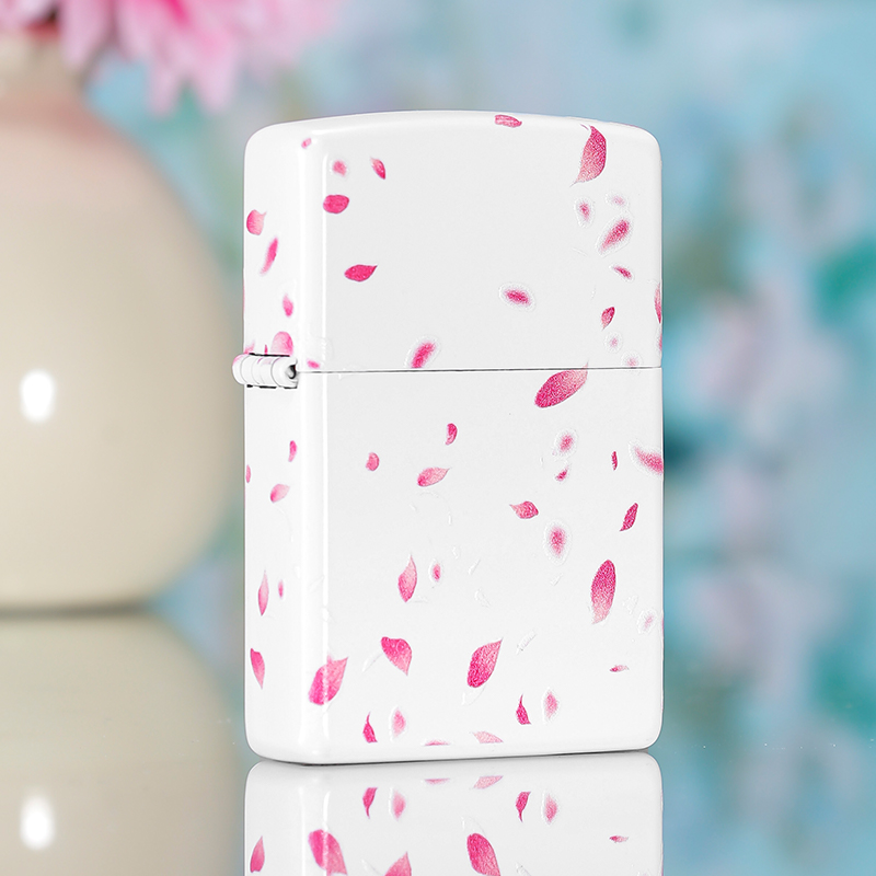 zippo打火机桃花缘防风煤油可爱官方正品女士生日送礼圣诞礼物