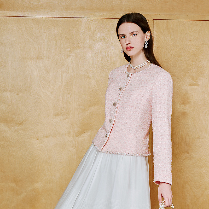 温柔小香风轻奢外套经典气质显瘦百搭清新上衣MOHA01WJK006P21