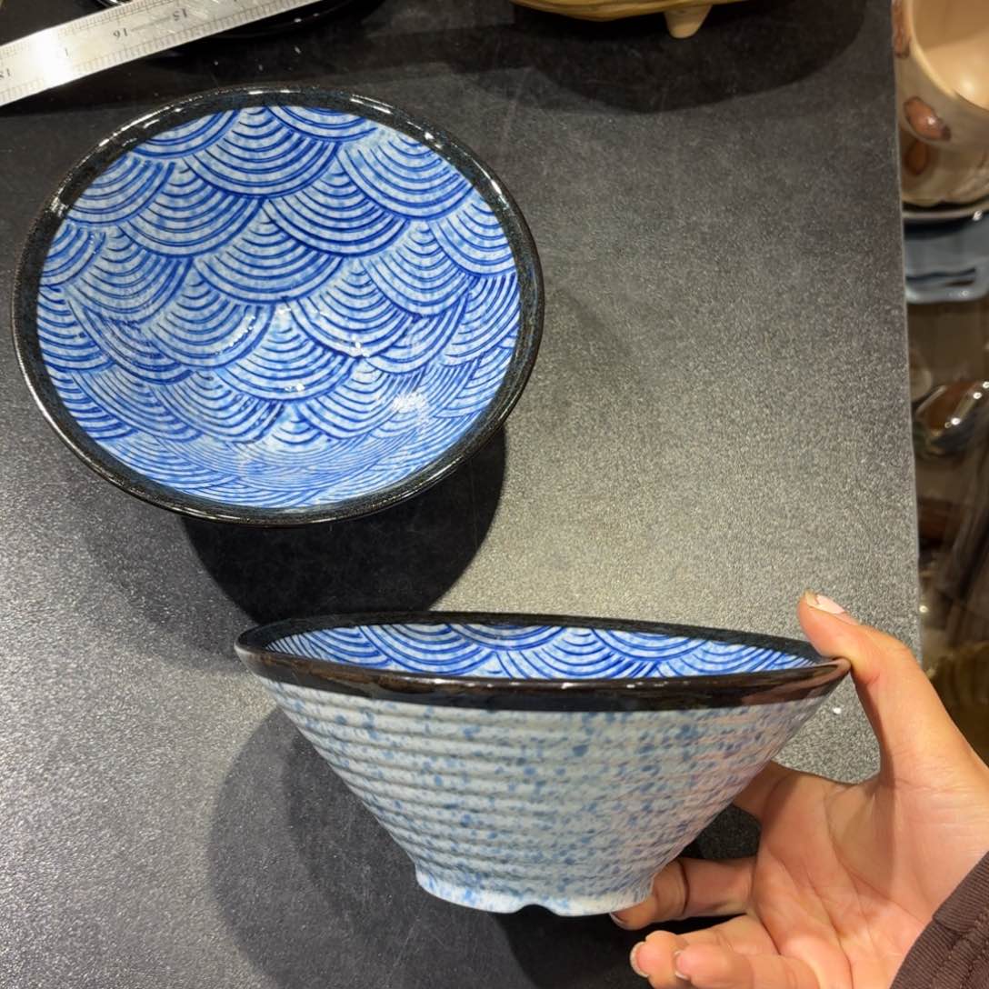 瓷6.8寸面碗两个两个