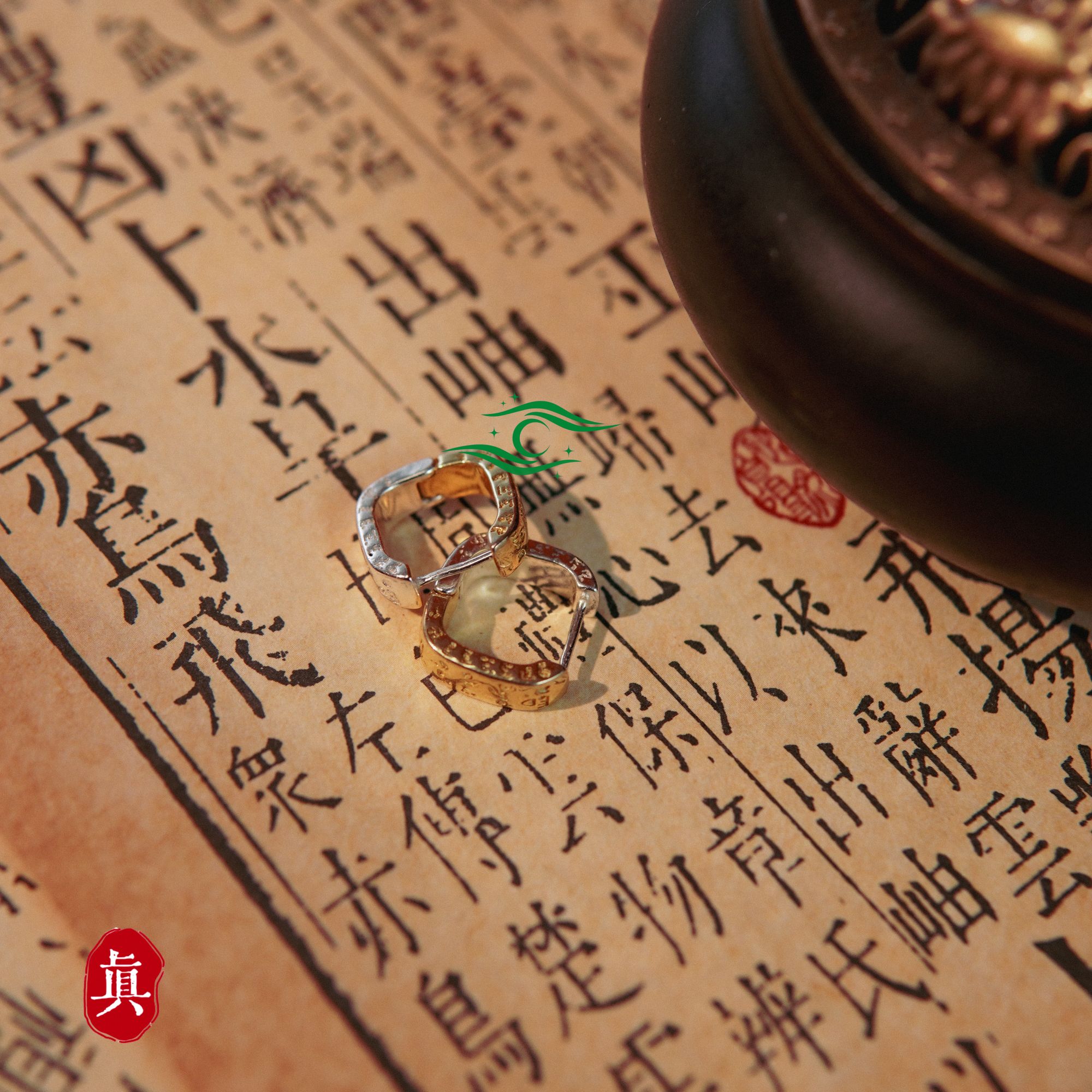 925银耳饰 【诺莎】诺莎黄白两色气质时尚耳入耳环 星
