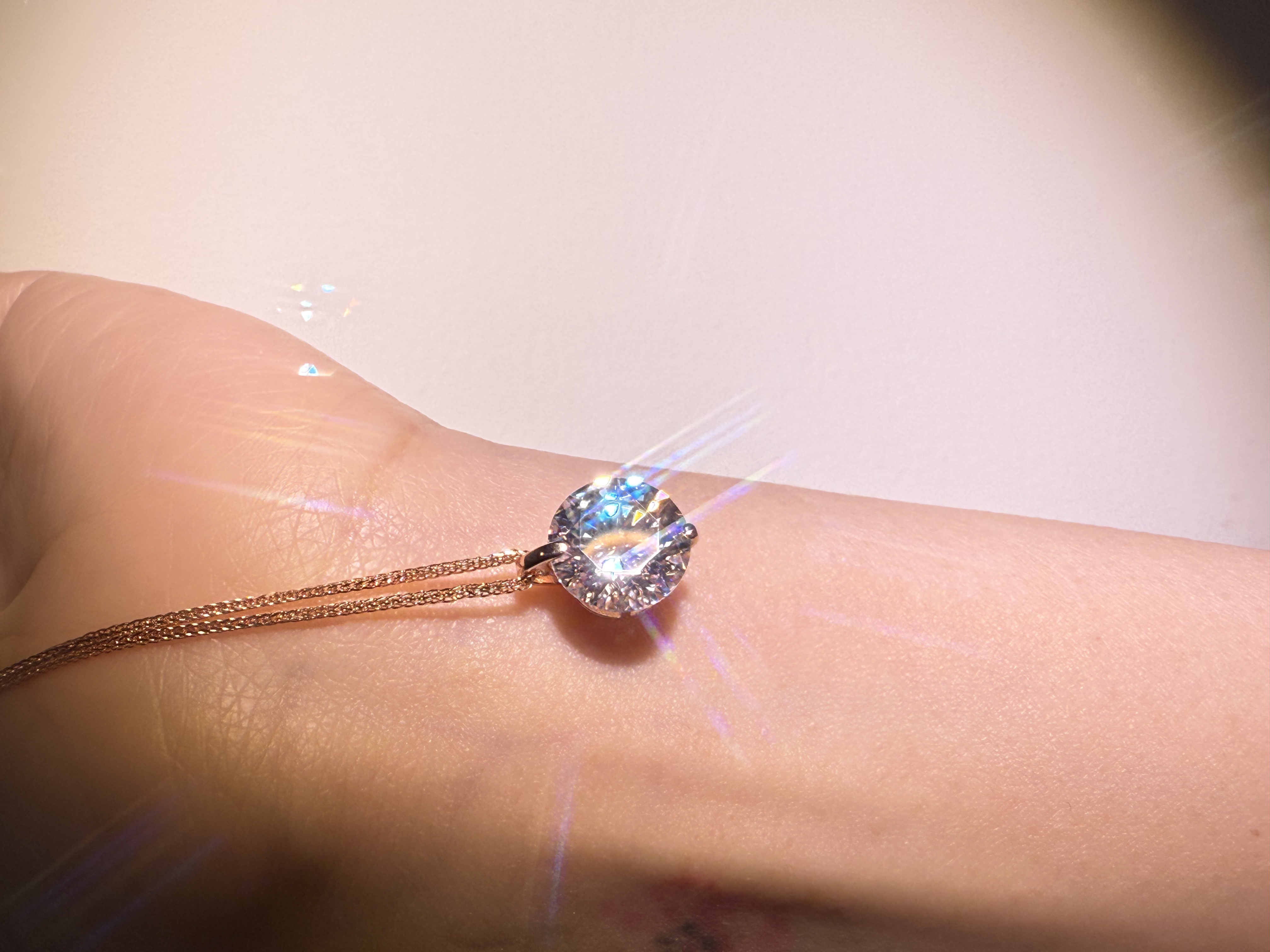 坠链均925银莫桑石 【一见倾心】轻奢气质经典莫桑钻项链